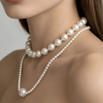 Best Pearl Layered Necklace Women's | Tarnish-Free, Waterproof, Hypoallergenic, Sustainable, High Quality 