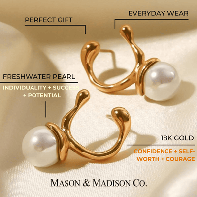 Best Pearl Stud Earrings Gift Trends for Women | #1 Women’s BEST Trending Trendy Gold Pearl Stud Earrings Jewelry Gift on Sale for Women, Lady, Mother, Wife | 1# BEST Women's Gold Pearl Stud Earrings Jewelry for Women | #1 Best Most Top Trendy Trending Gold Pearl Stud Earrings for Women Gift, Mason & Madison Co.