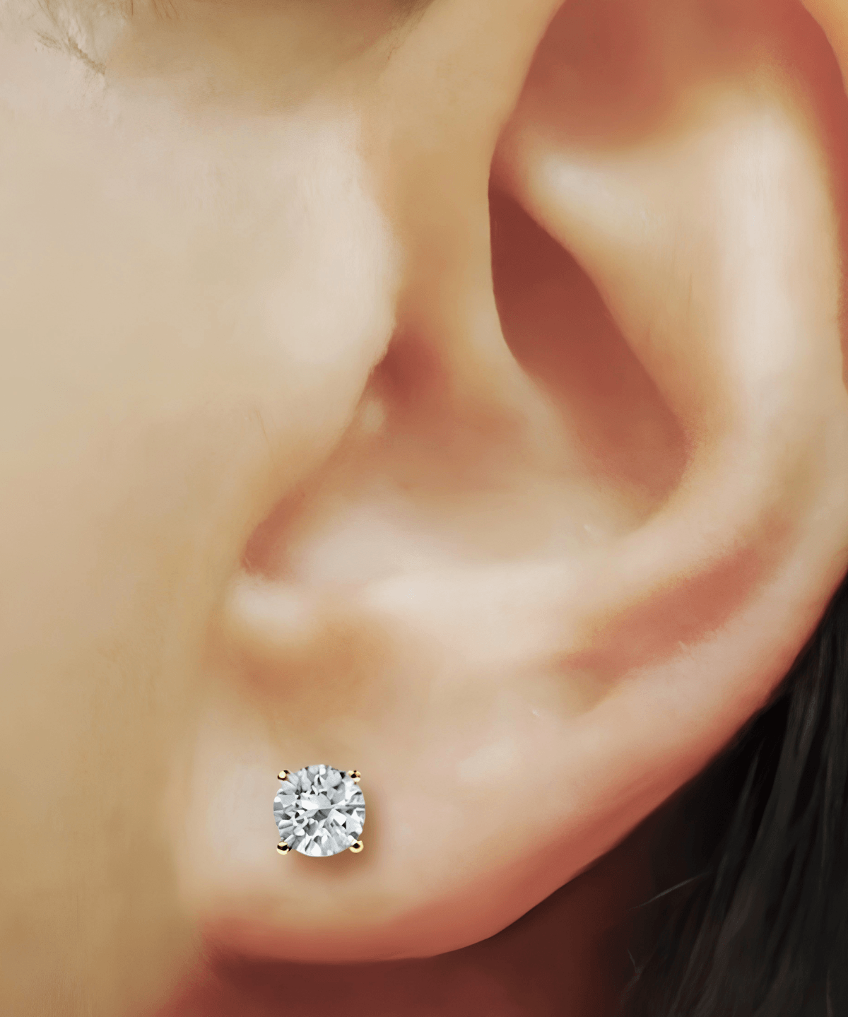Diamond Gold Stud Earrings, Mason & Madison Co. 