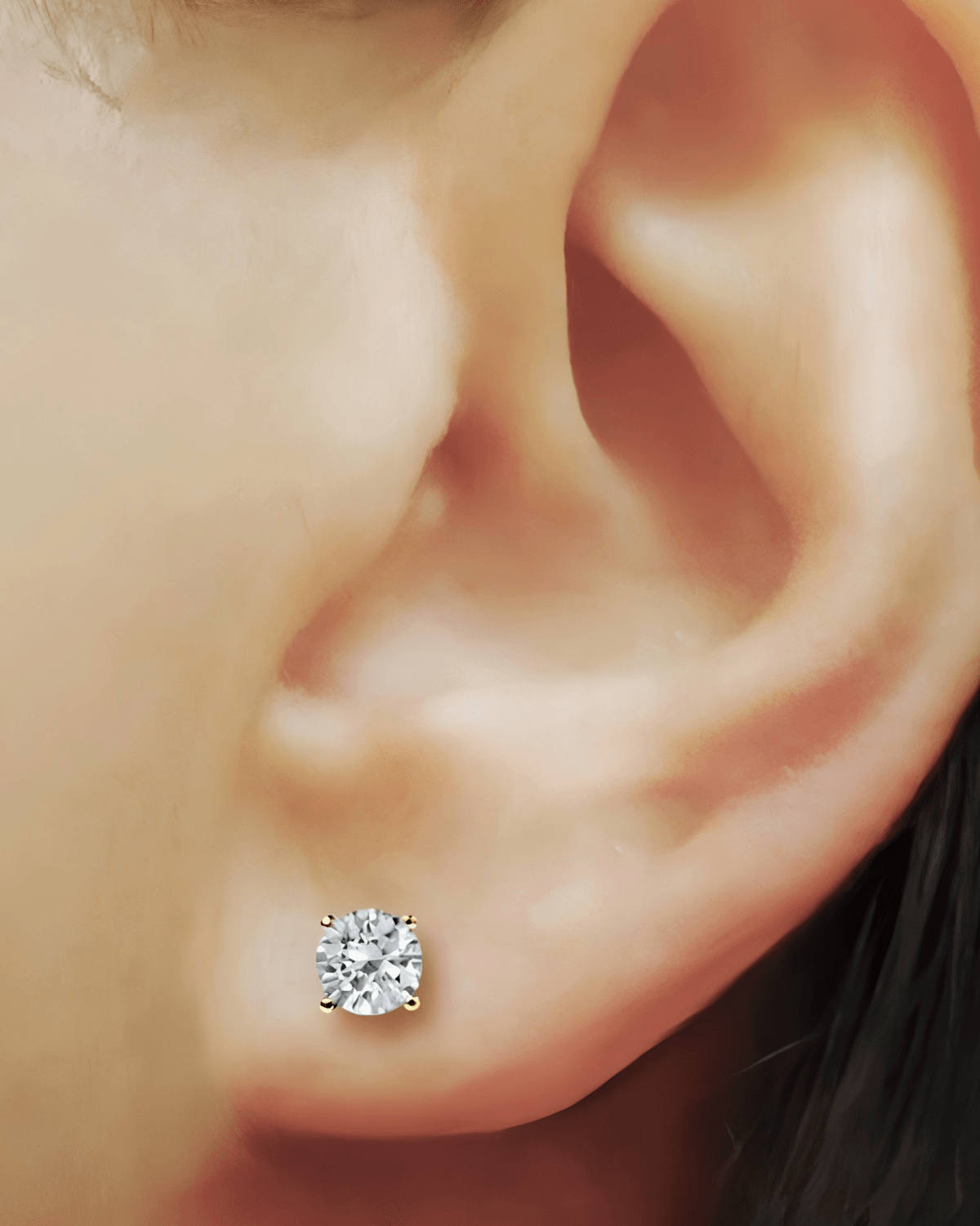 Diamond Gold Stud Earrings, Mason & Madison Co. 
