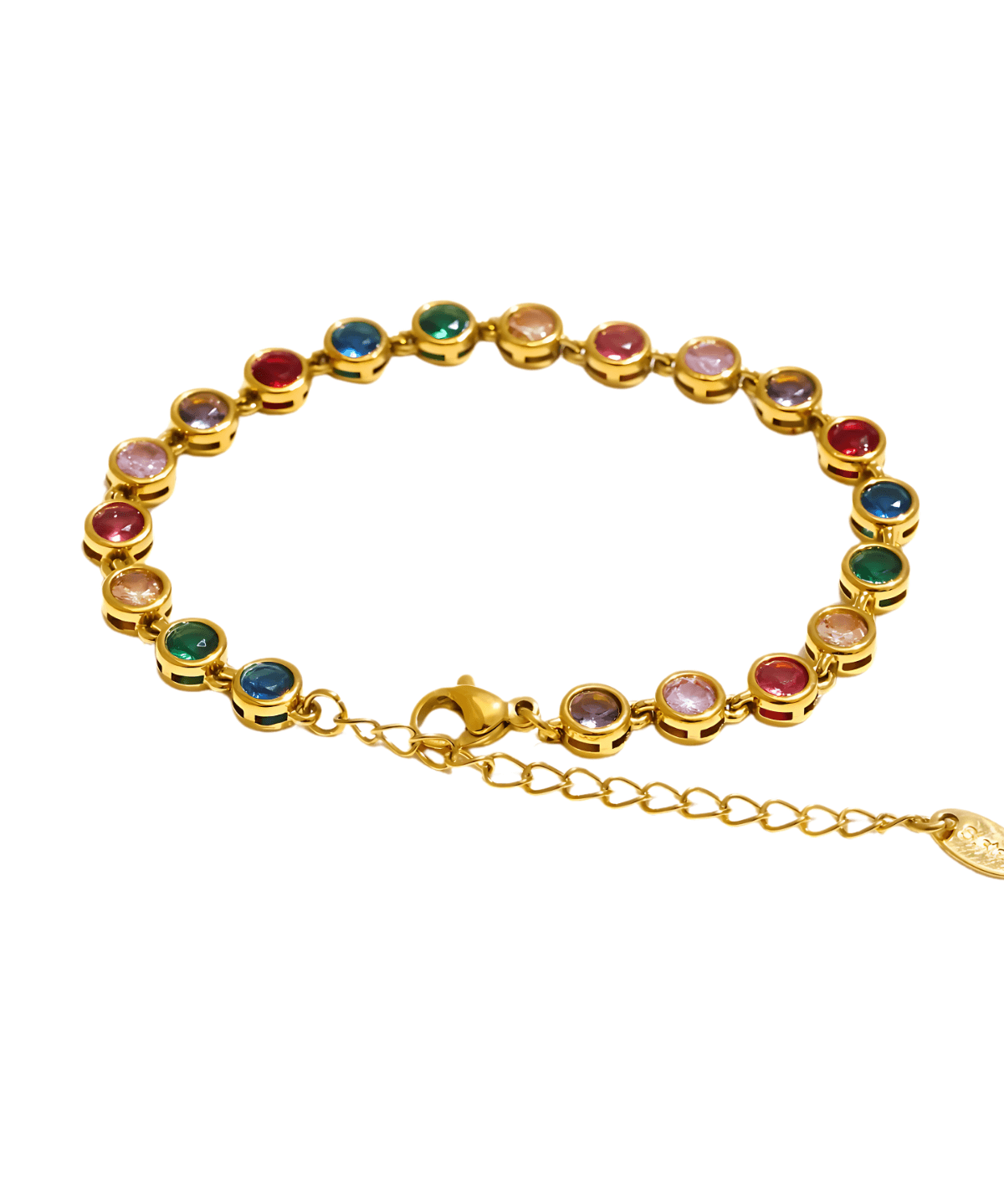Gold Chain Bracelet with Gemstone, Best Trending Trendy Gold Chain Bracelet with Gemstone Gift for Women, Lady, Mother, Wife, Mason & Madison Co.