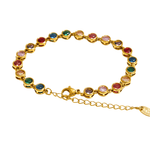 Gold Chain Bracelet with Gemstone, Best Trending Trendy Gold Chain Bracelet with Gemstone Gift for Women, Lady, Mother, Wife, Mason & Madison Co.