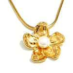 Gold Flower Necklace, Best Trending Trendy Gold Flower Necklace Gift for Women, Lady, Mother, Wife, Mason & Madison Co.