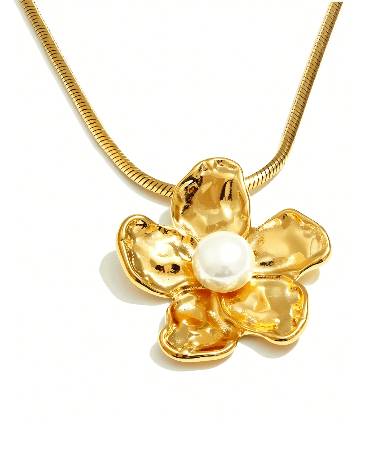 Gold Flower Necklace, Best Trending Trendy Gold Flower Necklace Gift for Women, Lady, Mother, Wife, Mason & Madison Co.