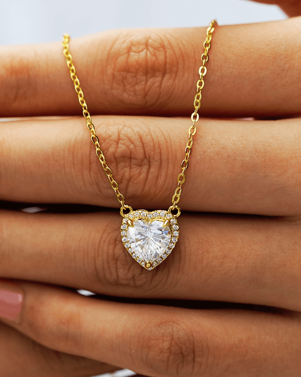 Gold Heart Necklace, Mason & Madison Co. 2 Carat Diamond Gold Heart Necklace