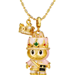 Labubu Necklace Jewelry 18K Yellow Gold Labubu Diamond Pendant Necklace 18k Women's, Best Trending Birthday Wedding Gift for Mom Wife, Bridal Party Travel Work School Holiday, Mason & Madison