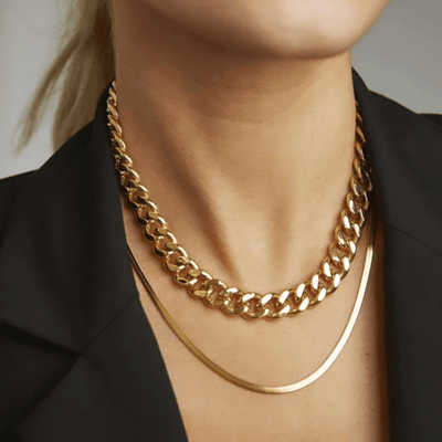 Gold Chunky Chain Link Necklace | New Look