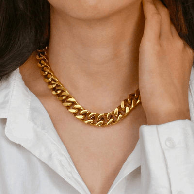 Gold Chunky Necklace, Cuban Link Chain, Hip Hop Accessories 36 inch |  Michaels