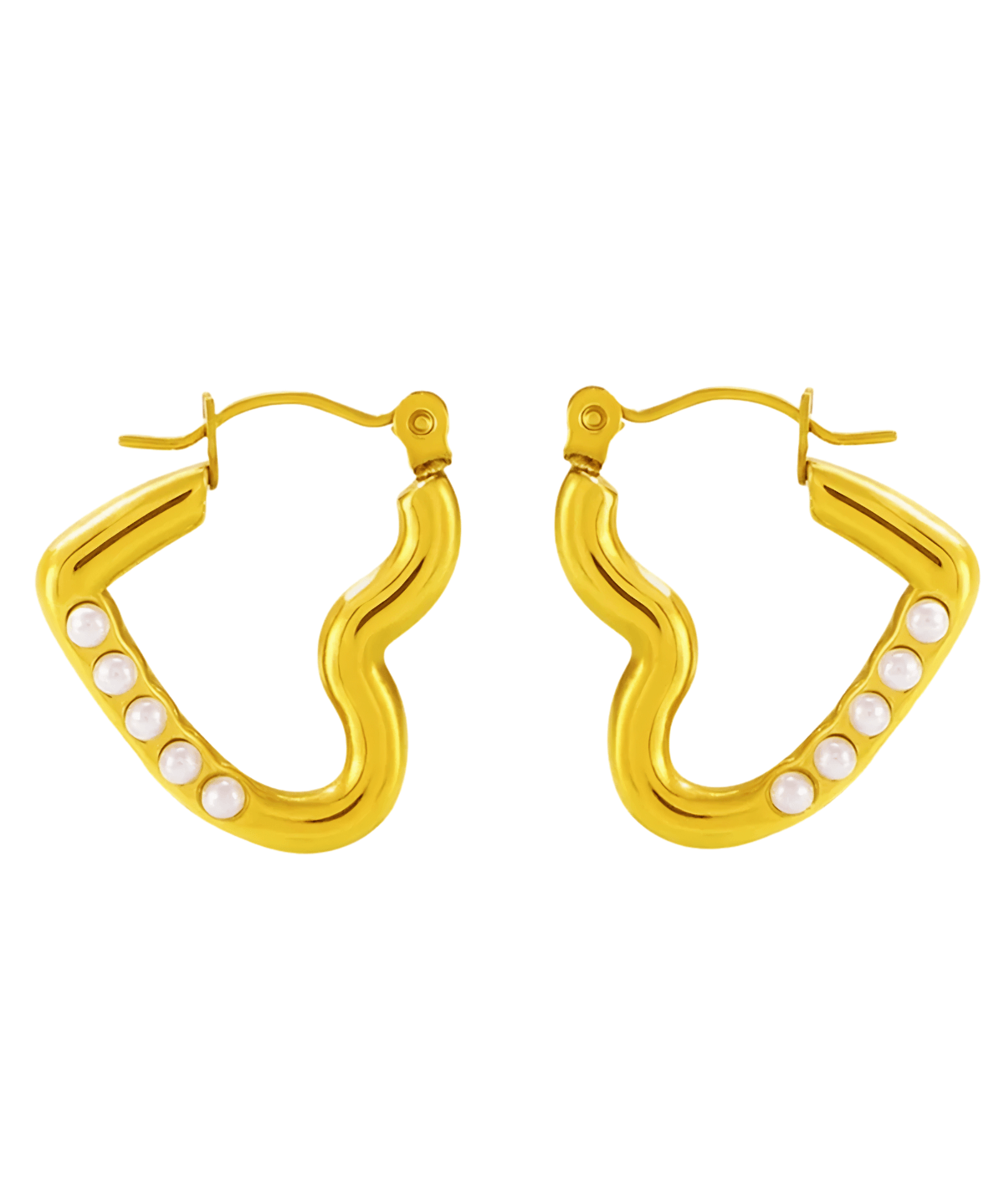 Best 18K Gold Heart Hoop Earrings