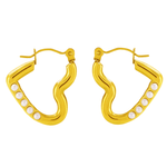 Best 18K Gold Heart Hoop Earrings