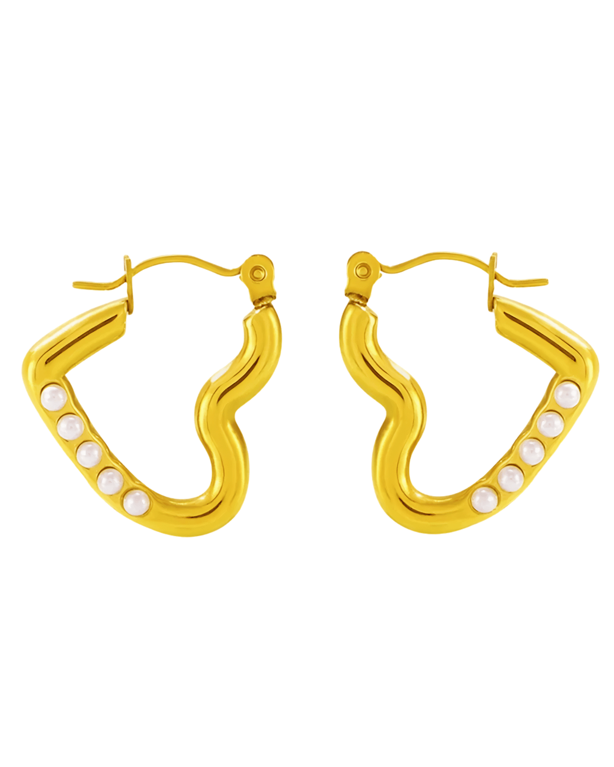 Best 18K Gold Heart Hoop Earrings