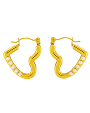 Best 18K Gold Heart Hoop Earrings