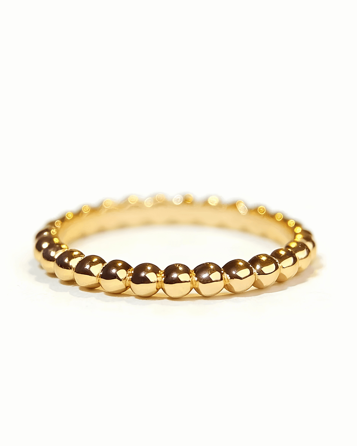 Mason & Madison Co. 18K Gold Bead Ring 18k Women's | Tarnish-Free, Waterproof, Hypoallergenic, Sustainable, High Quality 