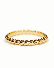 Mason & Madison Co. 18K Gold Bead Ring 18k Women's | Tarnish-Free, Waterproof, Hypoallergenic, Sustainable, High Quality 
