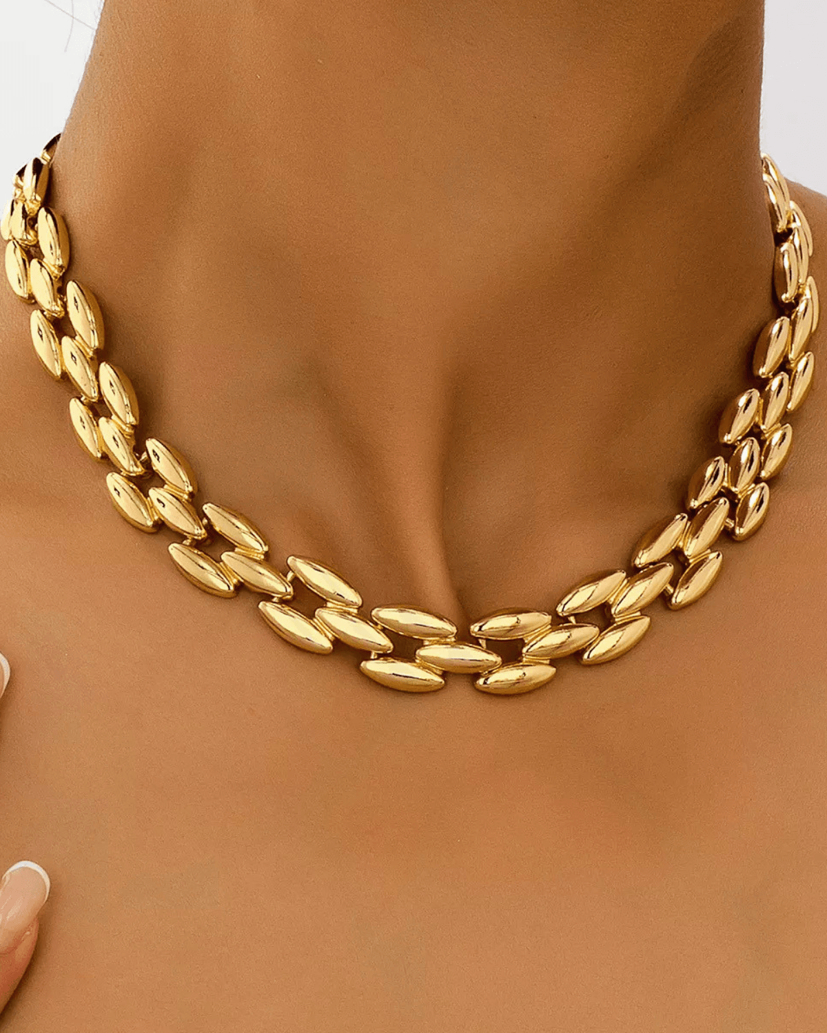 Mason & Madison Co. 18K Gold Chain Necklace Women's 18k | Tarnish-Free, Waterproof, Hypoallergenic, Sustainable, High Quality 