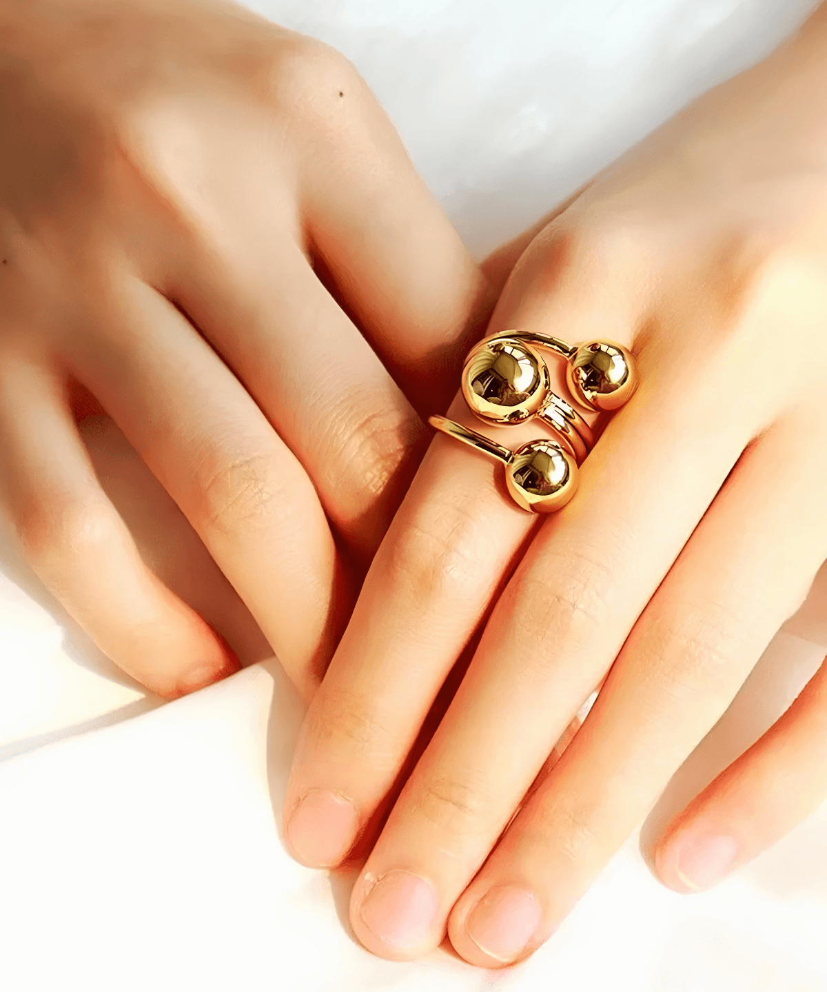 Mason & Madison Co. 18K Gold Open Ring 18k Women's | Tarnish-Free, Waterproof, Hypoallergenic, Sustainable, High Quality