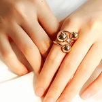 Mason & Madison Co. 18K Gold Open Ring 18k Women's | Tarnish-Free, Waterproof, Hypoallergenic, Sustainable, High Quality