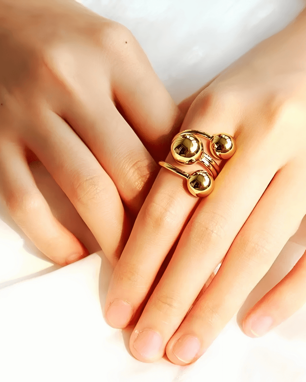 Mason & Madison Co. 18K Gold Open Ring 18k Women's | Tarnish-Free, Waterproof, Hypoallergenic, Sustainable, High Quality