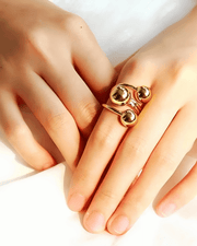 Mason & Madison Co. 18K Gold Open Ring 18k Women's | Tarnish-Free, Waterproof, Hypoallergenic, Sustainable, High Quality