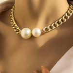 Mason & Madison Co. 18K Pearl Gold Chain Necklace 18k Women's | Tarnish-Free, Waterproof, Hypoallergenic, Sustainable, High Quality