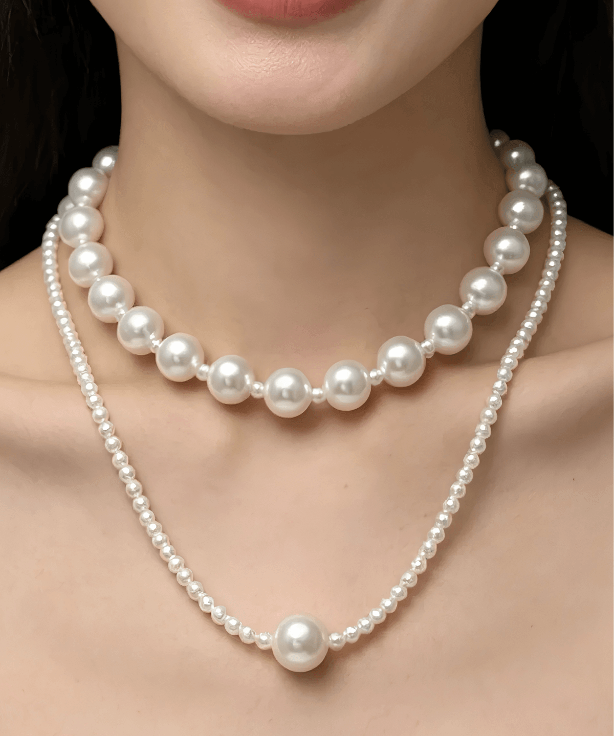 Mason & Madison Co. Pearl Layered Necklace Women's | Tarnish-Free, Waterproof, Hypoallergenic, Sustainable, High Quality 