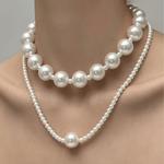 Pearl Layered Necklace Women's | Tarnish-Free, Waterproof, Hypoallergenic, Sustainable, High Quality 