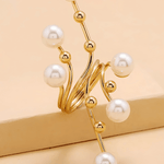 18k Pearl Open Ring - Women's Tarnish-Free, Waterproof, Hypoallergenic, Sustainable, High Quality 