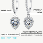 2ct Diamond Heart Drop Earrings Women’s Best Trending Gift for Lady Girl Mother Wife,Birthday Travel Vacation Bridal Wedding Party Daily Office Work School,Spring Summer Fall Winter Holiday Sale,Mason & Madison Co.