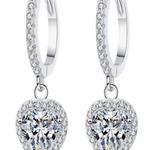 1ct Diamond Heart Earrings Women’s Best Trending Gift for Lady Girl Mother Wife,Birthday Travel Vacation Bridal Wedding Party Daily Office Work School,Spring Summer Fall Winter Holiday Sale,Mason & Madison Co.
