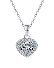 1ct Diamond Heart Necklace Women’s Best Trending Gift for Lady Girl Mother Wife,Birthday Travel Vacation Bridal Wedding Party Daily Office Work School,Spring Summer Fall Winter Holiday Sale,Mason & Madison Co.