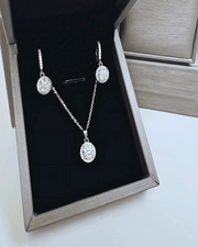 1ct Diamond Necklace Earrings Women’s Best Trending Gift for Lady Girl Mother Wife,Birthday Travel Vacation Bridal Wedding Party Daily Office Work School,Spring Summer Fall Winter Holiday Sale,Mason & Madison Co.