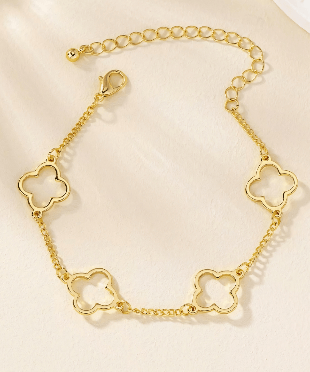 Top Gold Bracelet Clover Link Chain Bracelet