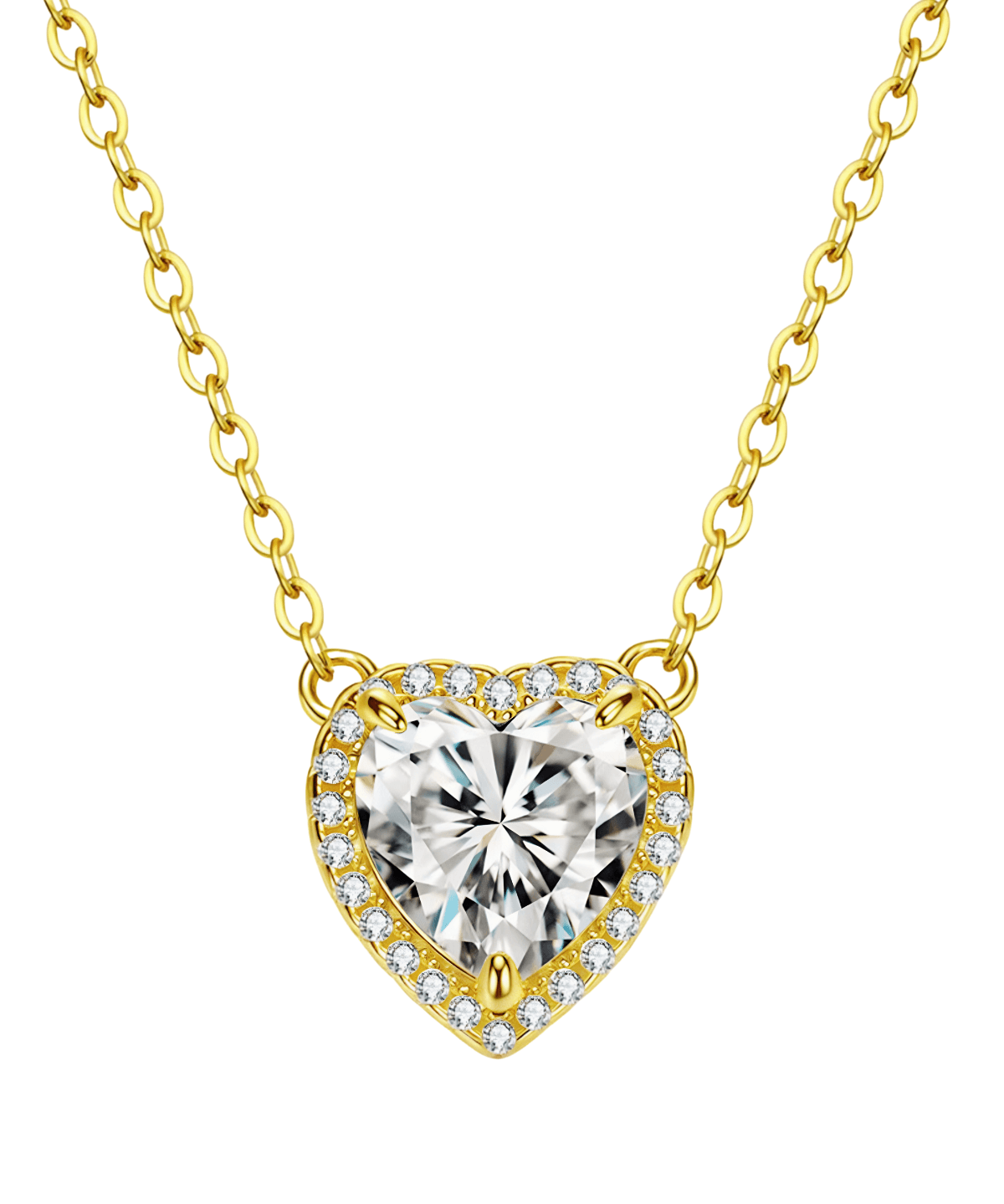 Top Heart Necklace, Mason & Madison Co. 2 Carat Diamond Gold Heart Necklace