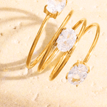 Trending Diamond Gold Ring 18K Women's Gift for Her/Mom/Wife Birthday