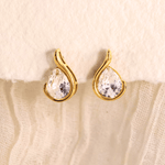 Trending Diamond Gold Stud Earrings 18K Women's Gift or Her/Mom/Wife Birthday