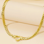 Trending Gold Chain Necklace Women's 18K Yellow Gold Chain Heart Necklace Women’s Best Trending Gift for Lady Girl Mother Wife,Birthday Travel Vacation Bridal Wedding Party Daily Office Work School,Spring Summer Fall Winter Holiday Sale,Mason & Madison Co.