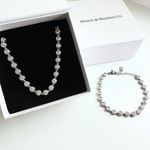 Women's Diamond Tennis Necklace Bracelet Best Trending Gift for Lady Girl Mother Wife,Birthday Travel Vacation Bridal Wedding Party Daily Office Work School,Spring Summer Fall Winter Holiday Sale,Mason & Madison Co.