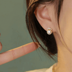 Women's Pearl Stud Earrings for Wife/Mom, Mason & Madison Co.