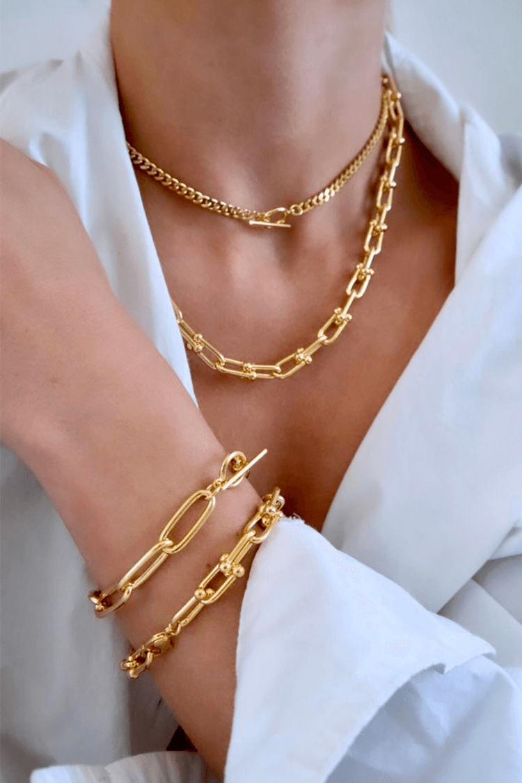 Mason & Madison Half Chain Pearl Necklace