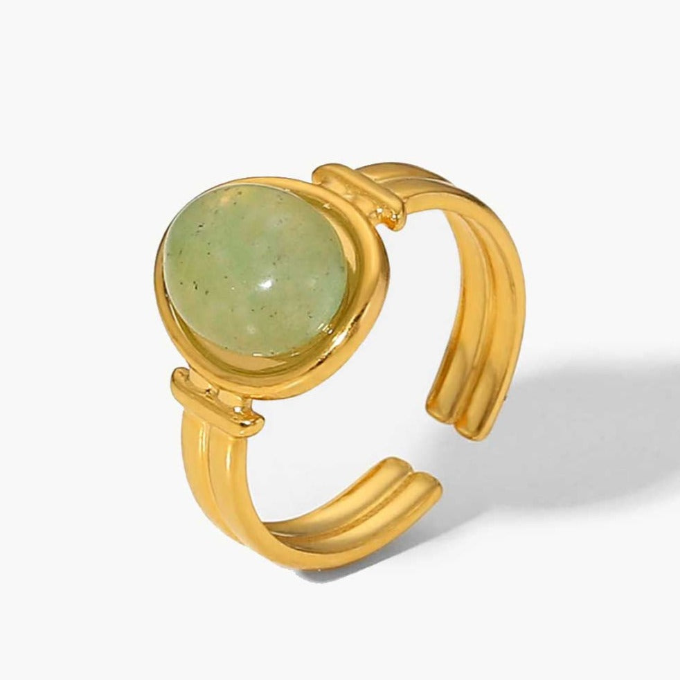 Jade & Gold Open Ring