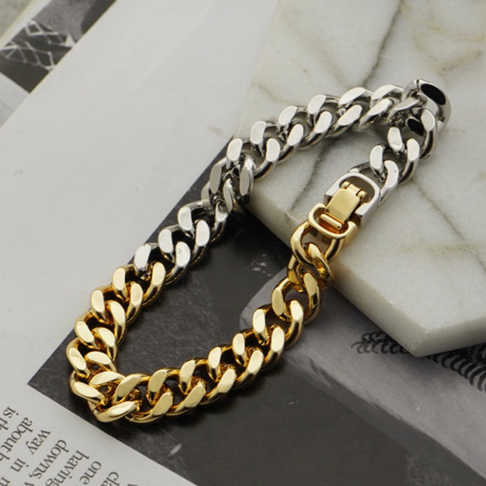 Chunky Oval Chain Bracelet 14K – LeMel