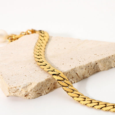 1 BEST Gold Pearl Chain Bracelet Jewelry Gift for Women