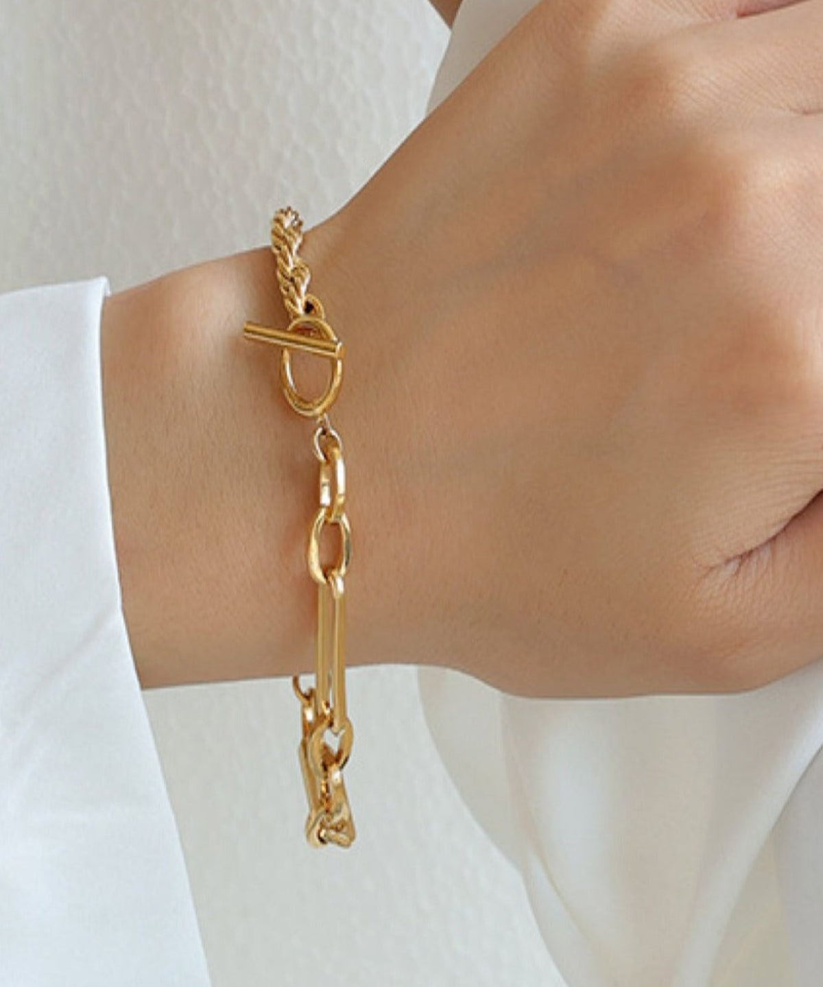 18K Gold Rope Link Chain Bracelet Women’s Best Trending Gift for Lady Girl Mother Wife,Birthday Travel Vacation Bridal Wedding Party Daily Office Work School,Spring Summer Fall Winter Holiday Sale,Mason & Madison Co.