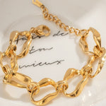 18K Gold Link Chain Bracelet Women’s Best Trending Gift for Lady Girl Mother Wife,Birthday Travel Vacation Bridal Wedding Party Daily Office Work School,Spring Summer Fall Winter Holiday Sale,Mason & Madison Co.