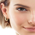 18K Diamond Gold Hoop Earrings Women’s Best Trending Gift for Lady Girl Mother Wife,Birthday Travel Vacation Bridal Wedding Party Daily Office Work School,Spring Summer Fall Winter Holiday Sale,Mason & Madison Co.