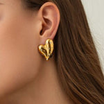 18K Gold Heart Earrings Women’s Best Trending Gift for Lady Girl Mother Wife,Birthday Travel Vacation Bridal Wedding Party Daily Office Work School,Spring Summer Fall Winter Holiday Sale,Mason & Madison Co.