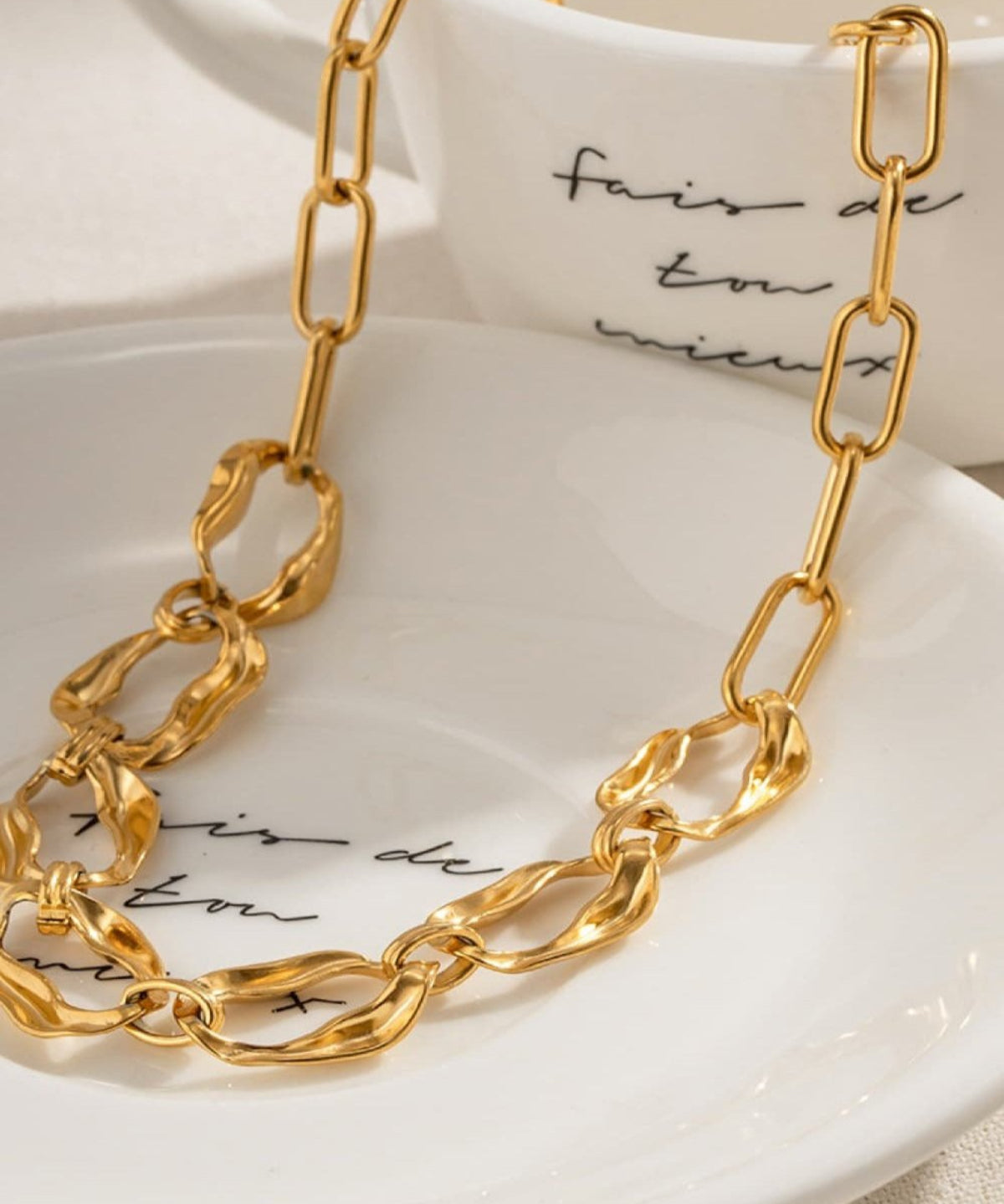 18K Gold Link Chain Necklace Women’s Best Trending Gift for Lady Girl Mother Wife,Birthday Travel Vacation Bridal Wedding Party Daily Office Work School,Spring Summer Fall Winter Holiday Sale,Mason & Madison Co.