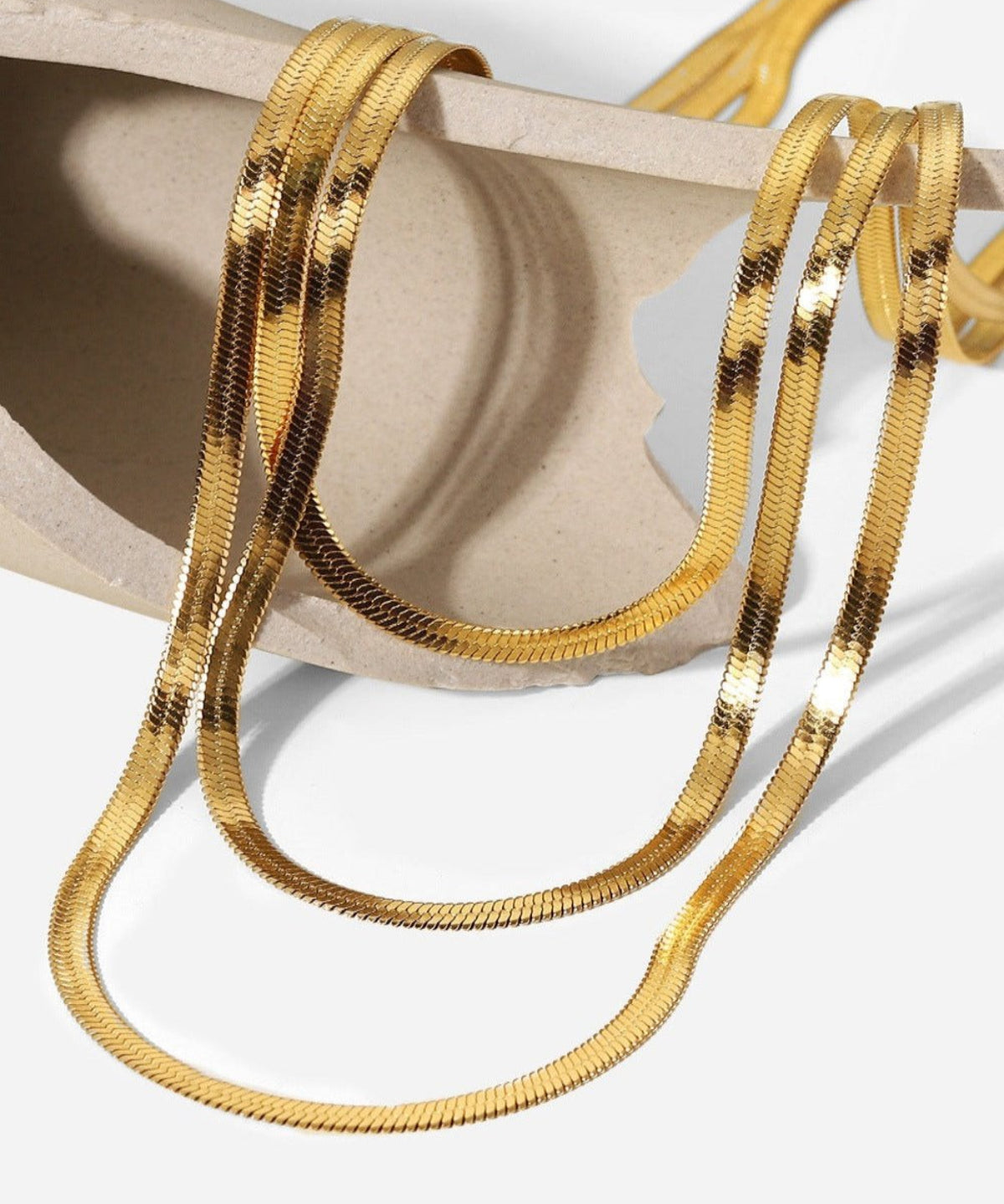 18K Best Trending Gold Layered Chain Necklace Gift on Sale for Women, Lady, Mother, Wife