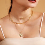18K Layered Gold Necklace Women’s Best Trending Gift for Lady Girl Mother Wife,Birthday Travel Vacation Bridal Wedding Party Daily Office Work School,Spring Summer Fall Winter Holiday Sale,Mason & Madison Co.