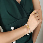 18K Pearl Chain Bracelet Women’s Best Trending Gift for Lady Girl Mother Wife,Birthday Travel Vacation Bridal Wedding Party Daily Office Work School,Spring Summer Fall Winter Holiday Sale,Mason & Madison Co.